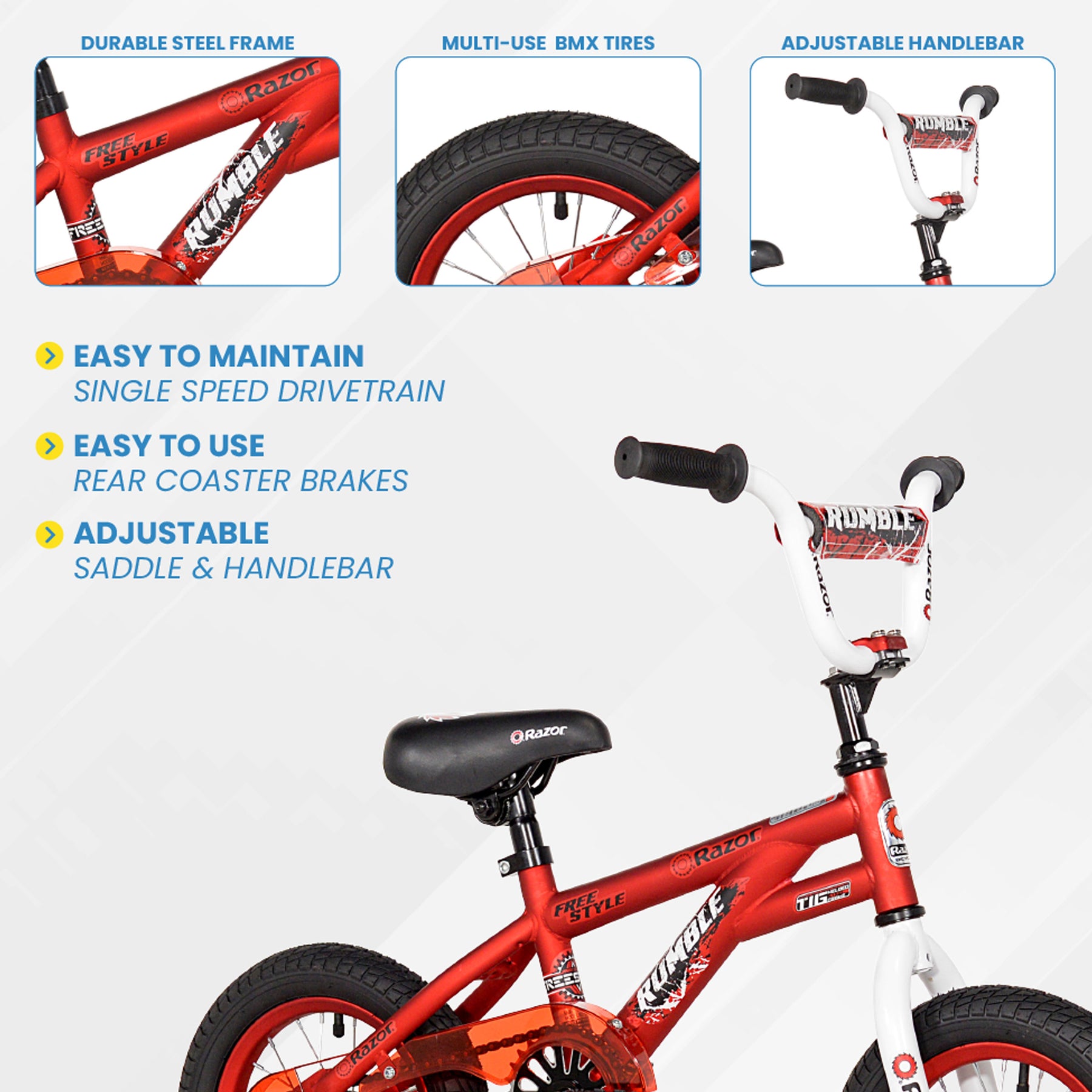 12" Razor® Rumble | BMX Bike for Kids Ages 2-4