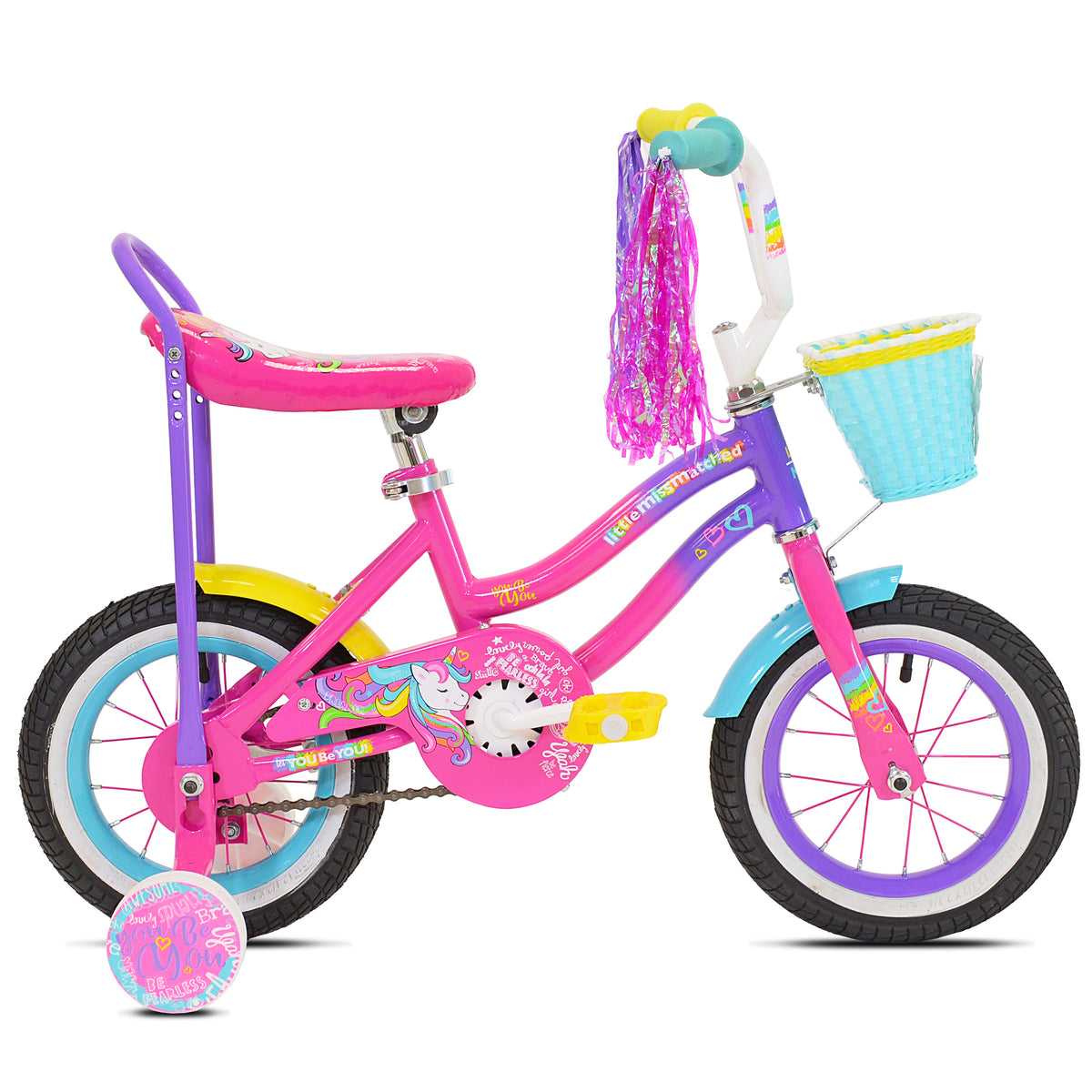 12" LittleMissMatched® Unicorn | Cruiser Bike for Kids Ages 2-4