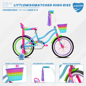 16" LittleMissMatched® High Rise | Cruiser Bike for Kids Ages 4-6