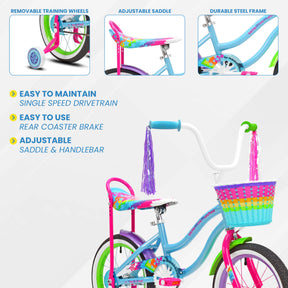 16" LittleMissMatched® High Rise | Cruiser Bike for Kids Ages 4-6
