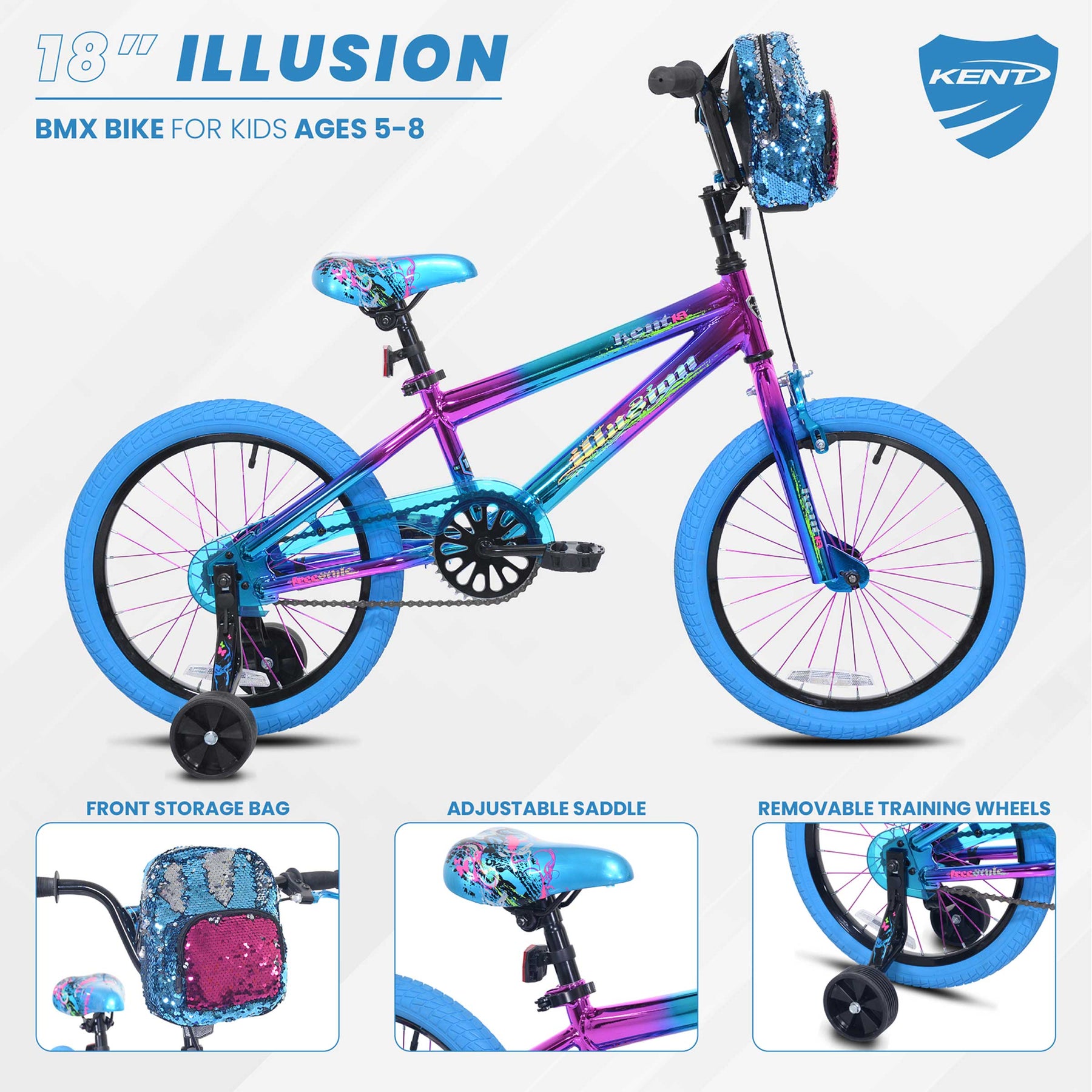 18" Kent Illusion | BMX Bike for Kids Ages 5-8