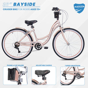 26" Kent Bayside | Cruiser Bike for Women Ages 13+