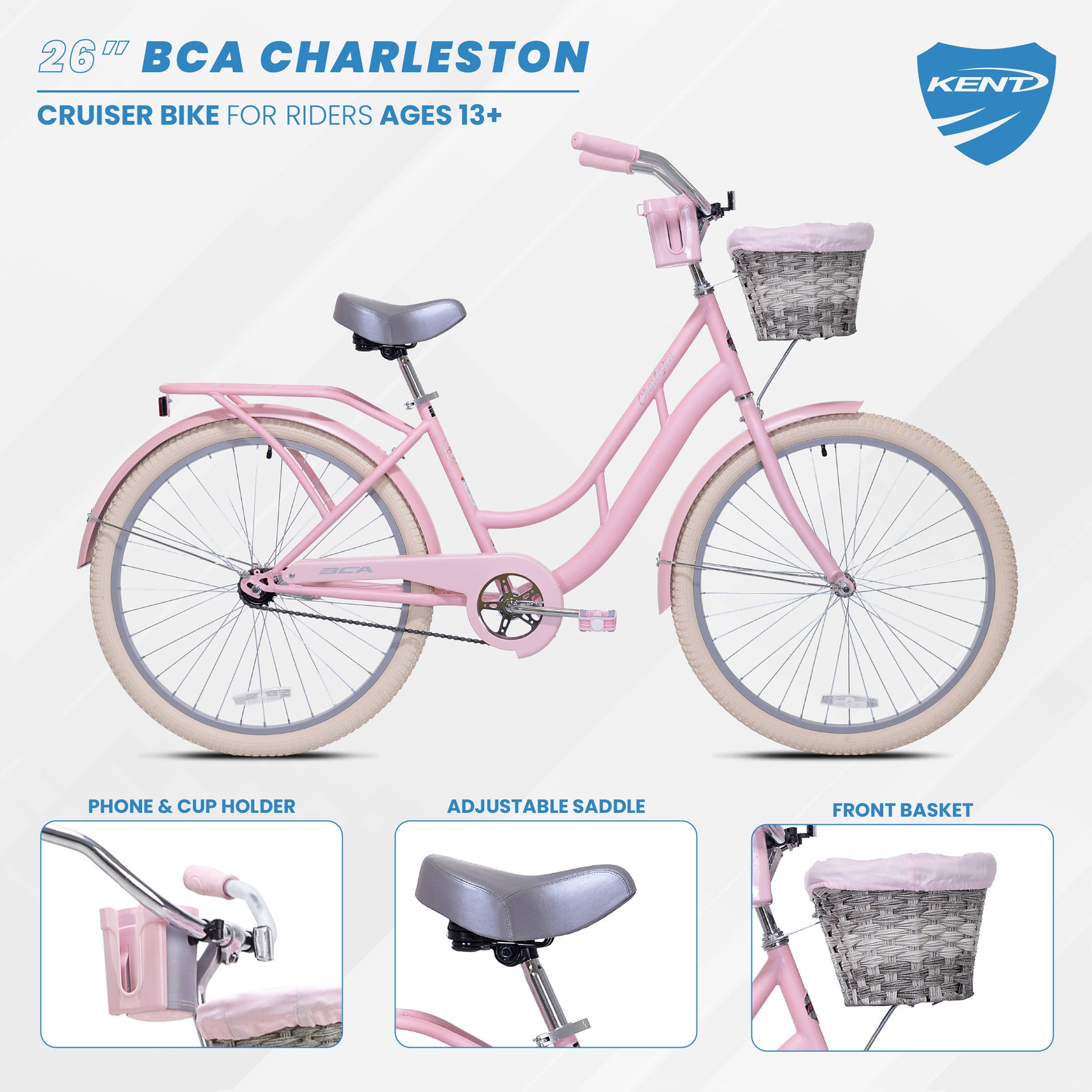 26" BCA Charleston | Cruiser Bike for Women Ages 13+