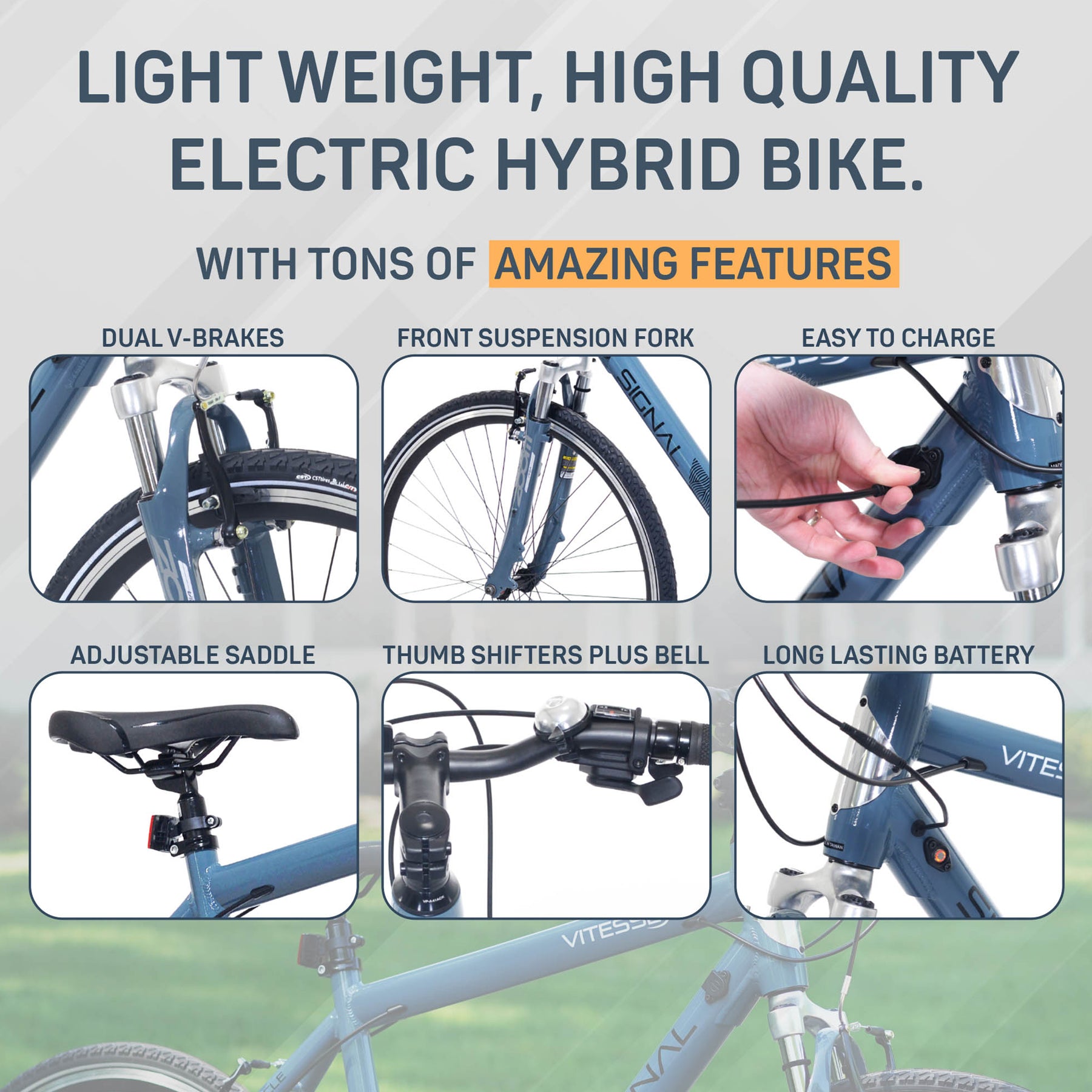 700c Vitesse Signal | Electric Hybrid Bike for Adults Ages 14+