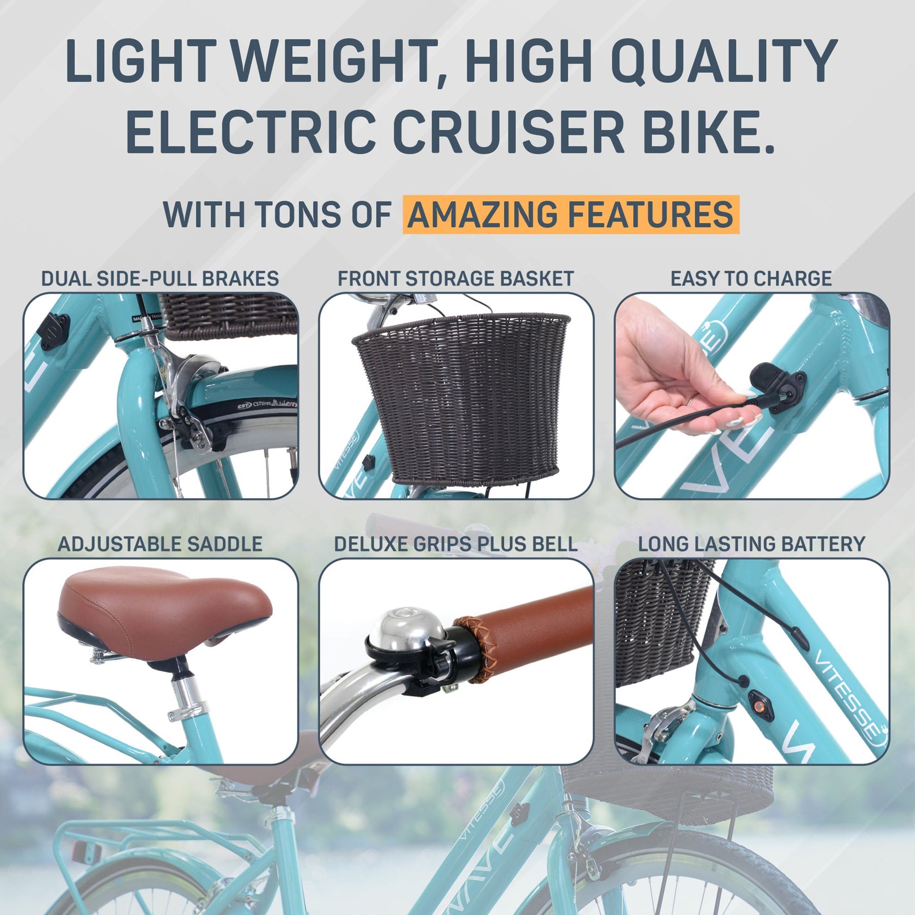 700c Vitesse Wave | Electric Cruiser Bike for Women Ages 14+