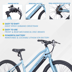 27.5" Kent Valkyrie E-Bike | Electric Mountain Bike for Women Ages 14+