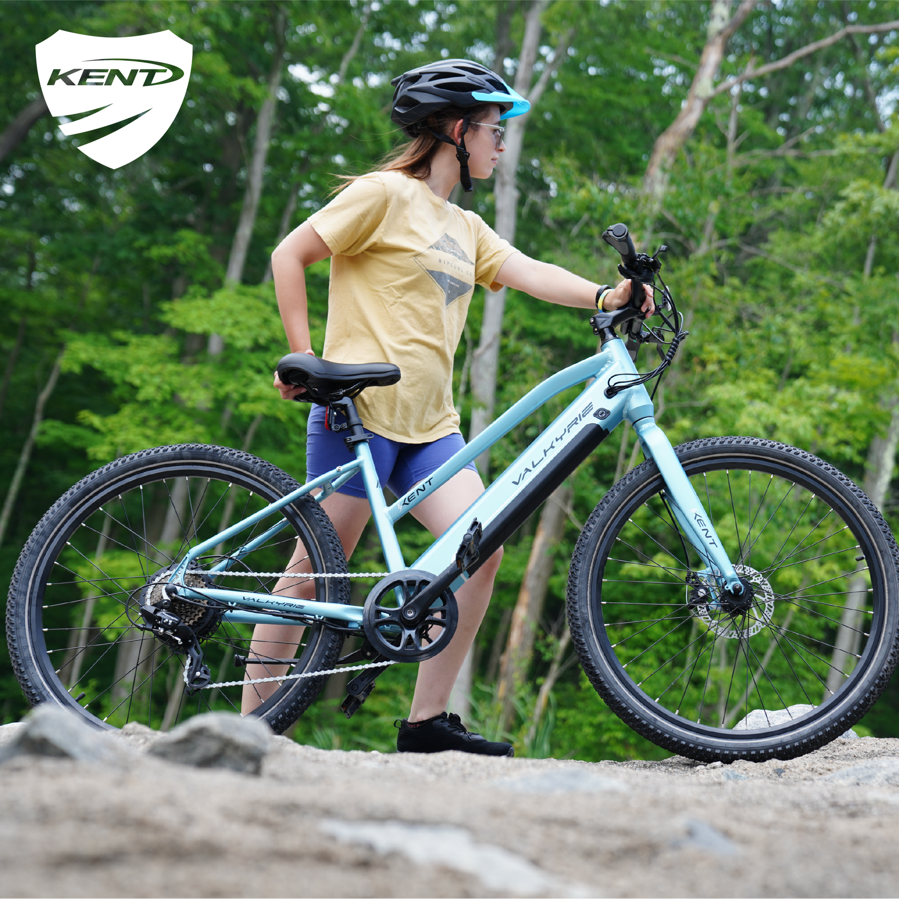 27.5" Kent Valkyrie E-Bike | Electric Mountain Bike for Women Ages 14+