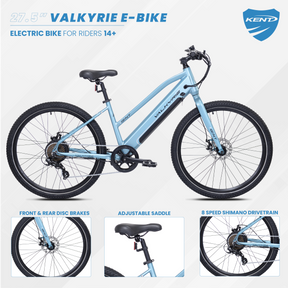 27.5" Kent Valkyrie E-Bike | Electric Mountain Bike for Women Ages 14+